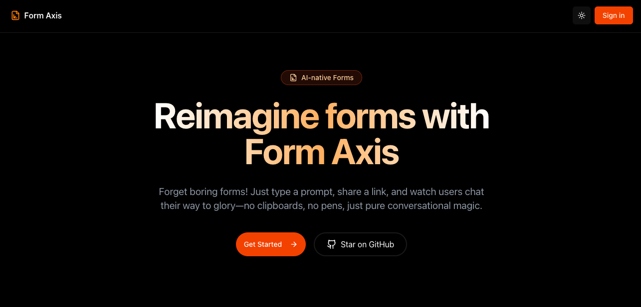 Screenshot of Form Axis